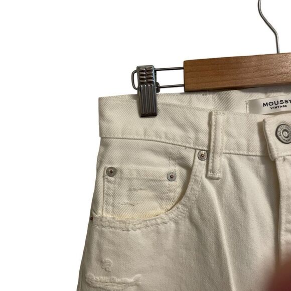Moussy Vintage Wagoner Straight White Jeans Size 25 - Picture 4 of 10